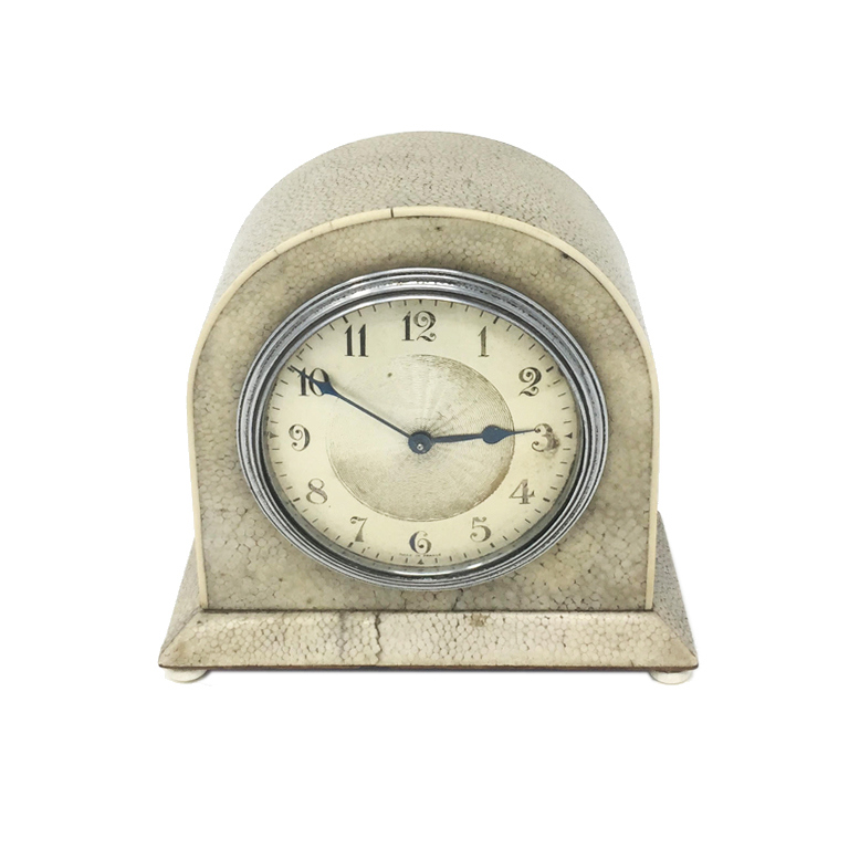 Orologio da tavolo in galuchat - Table clock in shagreen