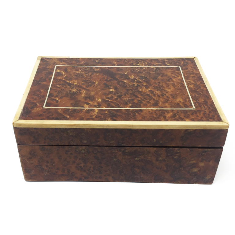 Scatola in radica e avorio Italia 1930 Box in ivory and briar root Italy 1930