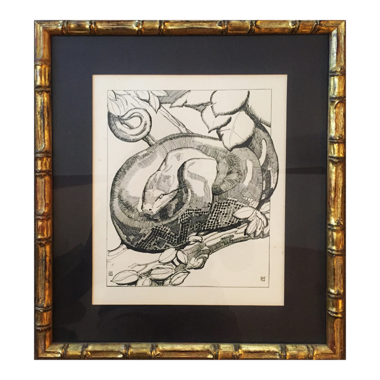 Carta di Paul Jouve Francia 1930 Paint of Paul Jouve France 1930